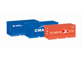 1/87 20ft Container 3 Set NYK/CMA CGM/Hamburg Sud