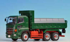 1/50 Hino Profia FS 6 x 4 Dump Truck Green Full Cab Standard Roof (Red Chassis)
