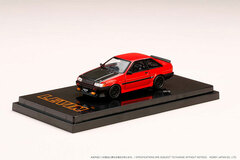 1/64 Toyota Carola Levin 2-door AE86 Carbon Bonnet Red / Black