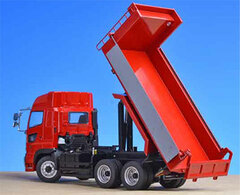 1/50 Hino Profia FS 6x4 Dump Truck Red Full Cab High Rood (Black Chassis + Plating)