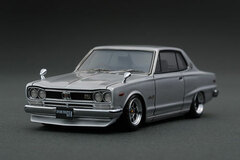 1/43 Nissan Skyline 2000 GT-X (KGC10) Silver *Hayashi-Wheel
