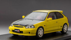 1/43 Honda Civic Type R (EK9) Carbon Bonnet (Custom Color Version) Sunlight Yellow