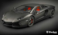 1/8 Lamborghini Aventador Matte Black Assembly Kit