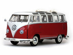 Sunstar Model Car 1/12 1956 Volkswagen Samba Bus (Gray/ Red)