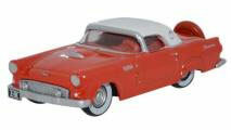 Oxford 1/87 Ford Thunderbird 1956 (Fiesta Red/ Colonial White)