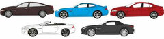 Oxford 1/76 Jaguar 5 Cars Set (XJ, XKR-S, XF, XK, F)