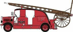 Oxford 1/76 Leyland Cub FK7 Canterbury Fire Engine