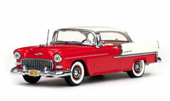 Vitesse Model Car 1/43 1955 Chevrolet Bel Air Hardtop (Ivory/ Red)