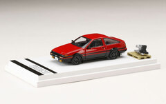1/64 Toyota Sprinter Trueno GT APEX (AE86) Custom Version / w/Engine Display Model - High Flash 2-tone (Red/Black)