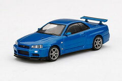 1/64 Nissan Skyline GT-R R34 V Spec II Bayside Blue (Right-hand Steering)