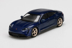 1/64 Porsche Taycan Turbo S Gentian Blue Metallic (Right-hand Steering)