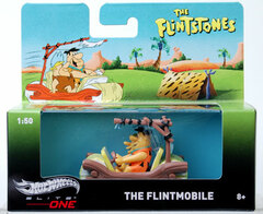 Mattel 1/50 Diecast Car -Elite One Series- The Flintstones Flintmobile