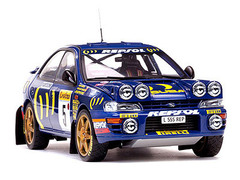 Sunstar Model Car 1/18 Subaru Impreza 555 - #5 C.Sainz/L.Moya (Winner Rallye Monte-Carlo 1995)