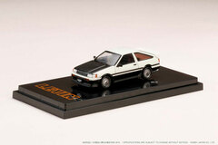 1/64 Toyota Corolla Levin AE86 3 Door Custom Version /Carbon Bonnet White / Black 2 Tones