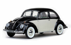 Sunstar Model Car 1/12 1963 Volkswagon Beetle Saloon (Black/White)