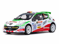 Sunstar Model Car 1/18 Peugeot 207 S2000 - #1 E.G Ojeda/J.Barrabes 2nd Rallye International du Valais 2007