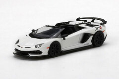 1/64 Lamborghini Aventador SVJ Roadster Bianco Canopus (White) (Left-hand Steering)