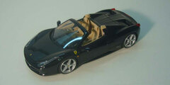 Resin Model 1/43 Nero Stellato/ Black Ferrari 458 Spider