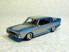 DISM Diecast Model Car 1/43 Blue/Silver GC110 Skyline (Yonmeri) 2000GT Custom Style