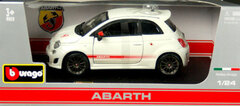 Bburago 1/24 Abarth 500 Esseesse White/ Metallic Gray Wheel