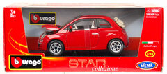 Bburago 1/24 Fiat 500 C Cabriolet Red