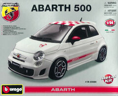 Bburago Assembly Kit 1/24 Abarth 500 White/ Red Checker Roof
