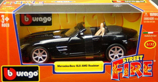 Bburago 1/32 Mercedes-Benz SLS AMG Cabriolet Metallic Black