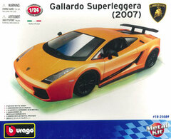 Bburago Assembly Kit 1/24 Lamborghini Gallardo Superleggera Metallic Orange