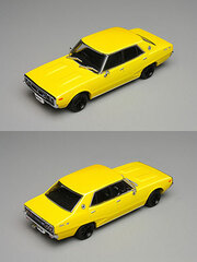 Diecast Mini Car 1/43 HGC110 DATSUN 240K GT (Yonmeri) Early Version (Yellow)