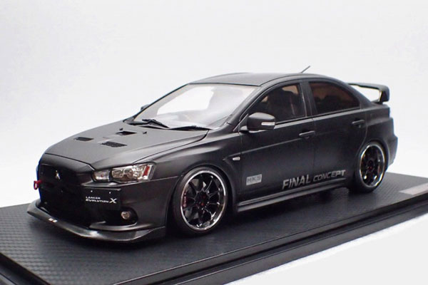 1/18 Mitsubishi Lancer Evolution X (CZ4A) Matte Black
