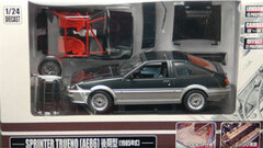 Diecast Mini Car 1/24 Toyota Sprinter Trueno AE86 Late Version Black/ Silver