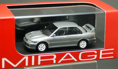 MIRAGE Diecast Model Car 1/43 Mitsubishi Lancer Evolution II Queens silver