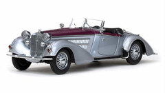 Sunstar Model Car 1/18 1939 Horch 855 Special Roadster 2-ton (Silver Gary & Dark Red)
