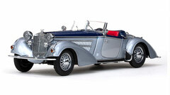 Sunstar Model Car 1/18 1939 Horch 855 Special Roadster 2-ton (Silver Gary & Dark Blue)