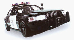 Testors Diecast Pre-painted Assembly Kit 1/24 Crown Victoria Police Car Black and White 2007