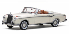 Sunstar Model Car 1/18 1958 Mercedes Benz 220SE Coupe Open Convertible (White)