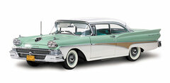 Sunstar Model Car 1/18 1958 Ford Fairlane 500 Hardtop (White/Green)