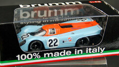 Brumm Diecast Complete Model 1/43 #22 Porsche 917K Scuderia JWA-Gulf 1970 Le Mans 24hour