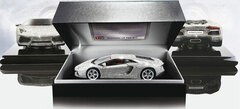 Bburago Mini Car 1/18 Swarovoski White Crystal Lamborghini Aventador LP700-4 (Single Shipment)