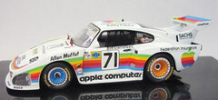 Pre-painted Diecast Mini Car 1/43 Porsche 935K3 #71 Apple Computer