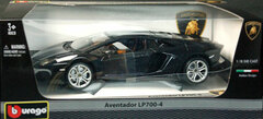 Bburago Mini Car 1/18 Lamborghini Aventador LP700-4 (Black)