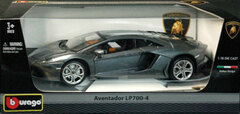 Bburago Mini Car 1/18 Lamborghini Aventador LP700-4 (Gray)