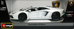 Bburago Mini Car 1/18 Lamborghini Aventador LP700-4 (White)