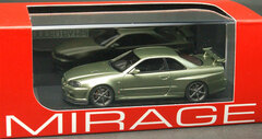 MIRAGE Resin Model 1/43 Nissan Skyline GT-R V Spec II Nur (R34) Millennium Jade