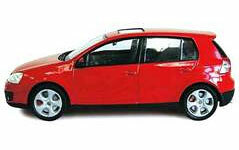 Cararama Diecast Complete Model 1/43 VW Golf GTI Red