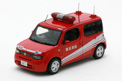 CARNEL Model Car 1/43 Nissan Cube (Z12) 2009 Yokohama City Fire Department Rescue Vehicle