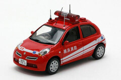 CARNEL Model Car 1/43 Nissan March (K12) 2008 Yokohama City Fire Department Rescue Vehicle
