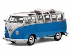 Sunstar Model Car 1/12 1960 Folks Wargen Mini Bus Samba (White/ Light Blue)
