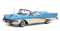 Sunstar Model Car 1/18 1958 Ford Fair Lane Open Convertible (Blue/ White)