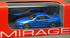 MIRAGE Resin Model 1/43 Nissan Skyline GT-R Vspec (R34) Bay Side Blue